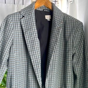✨only used once✨ super comfy blue/brown color block blazer from A New Day
